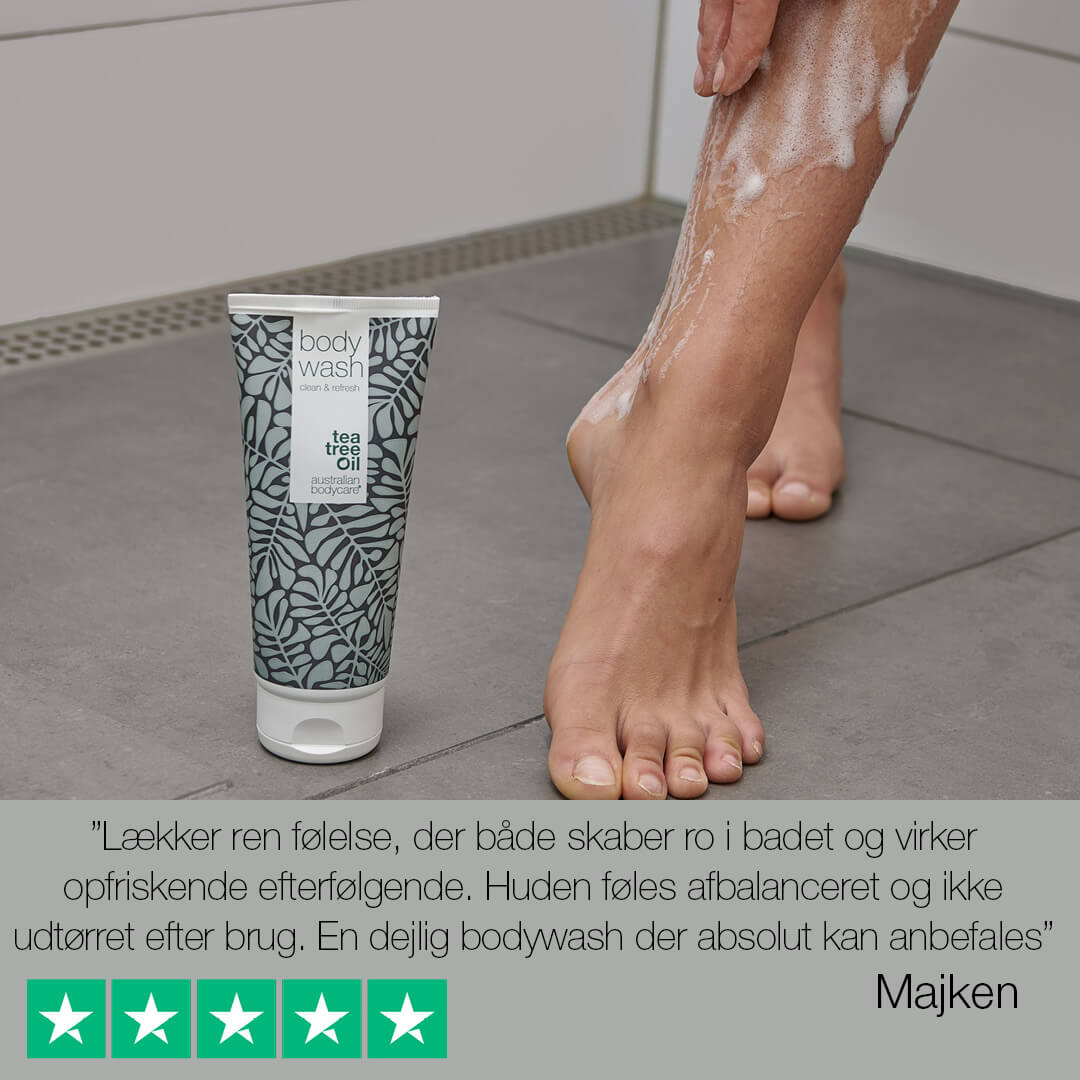 Body Wash med Tea Tree Oil — Showergel til daglig pleje og mod bumser og uren hud på kroppen