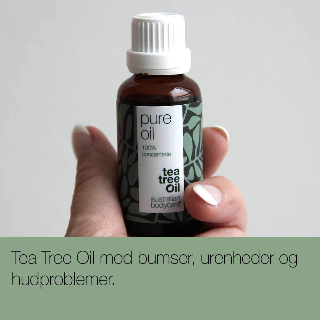 Koncentreret Tea Tree Oil til hudproblemer -  100% naturlig og ufortyndet Tea Tree Oil fra Australien