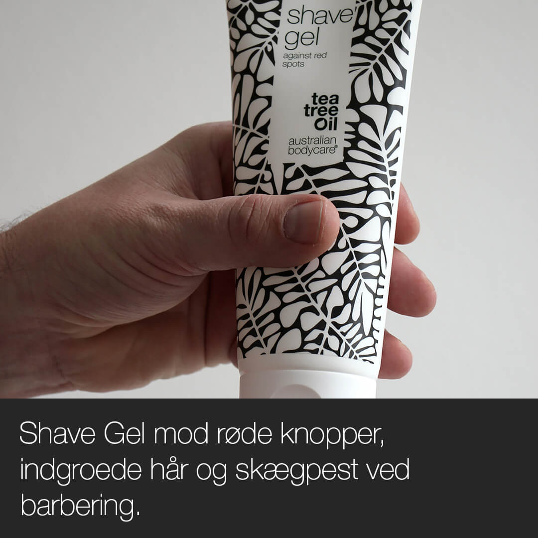 Barbergel mod røde knopper og skægpest — Shaving gel modvirker rødme, skægpest og barberknopper