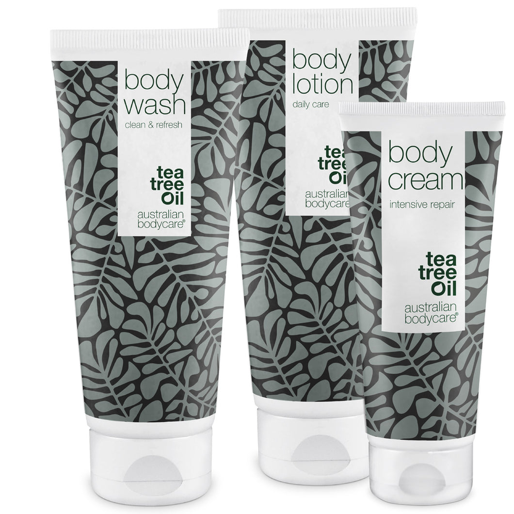 Pakke til tør hud på kroppen -  3 produkter til pleje af irriteret hud