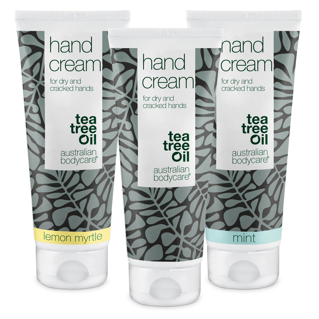 3 for 2 Håndcreme 100 ml — pakketilbud - Pakketilbud med 3 håndcremer (100 ml): Tea Tree Oil, Lemon Myrtle & Mint